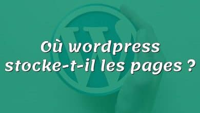 Où wordpress stocke-t-il les pages ?